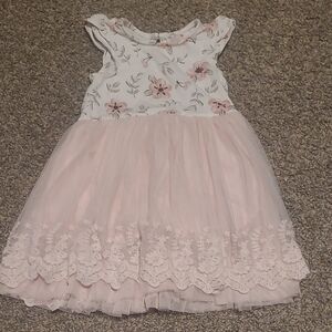 Charming Pink Floral Kids Dress